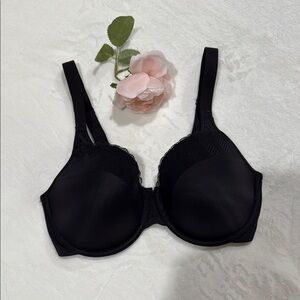 Bali Black Full-Coverage Bra with Wide Straps, Push-up size 34D